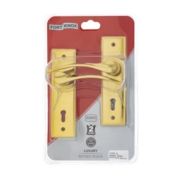 M5A11 - 2 Lever Lockset 6" Brass Plated -M5A11_IP_b_T